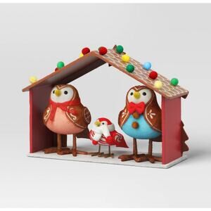 Target Wondershop Featherly Friends 4pc Fabric Bird Gingerbread House Set 2023